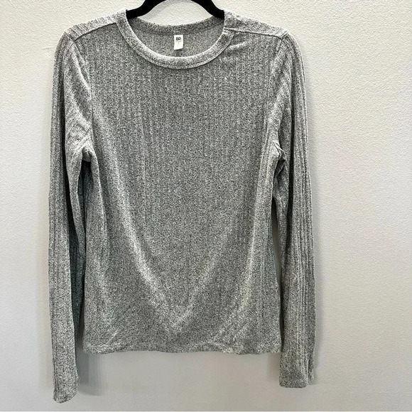 BP. Women's Long Sleeve Heathered Gray Crew Neck Ribbed Sweater Size L GUC - Picture 2 of 7